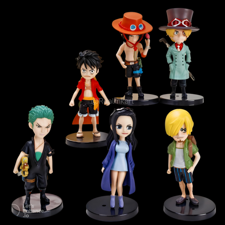 One Piece: Set of 6 Chibi Action Figure